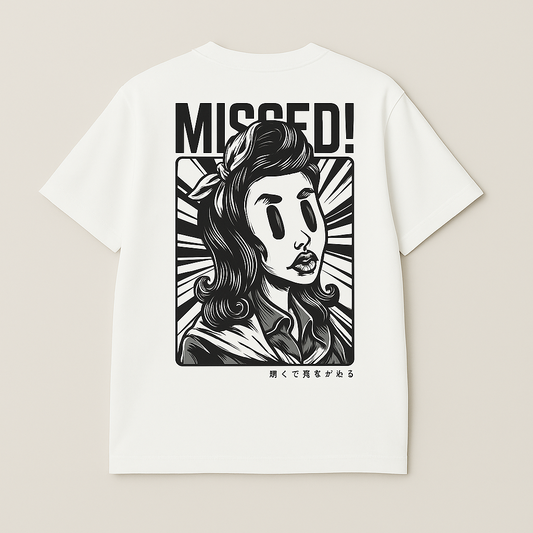 Missed Oversized White T-Shirt-SP-005-WH