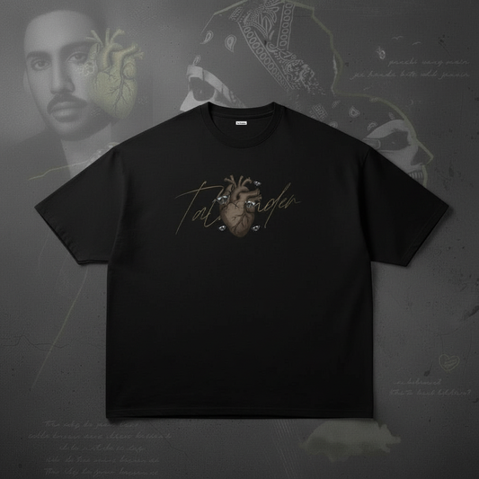 Talwinder Inspired Oversized Black Tee-DP-061-BL