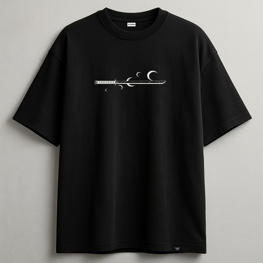 Demon Slayer Black Oversized Tee-DP-041-BL
