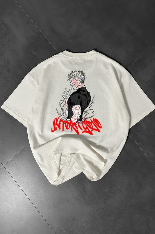 jujutsu kaisen Oversized Black Tee-DP-061-WH