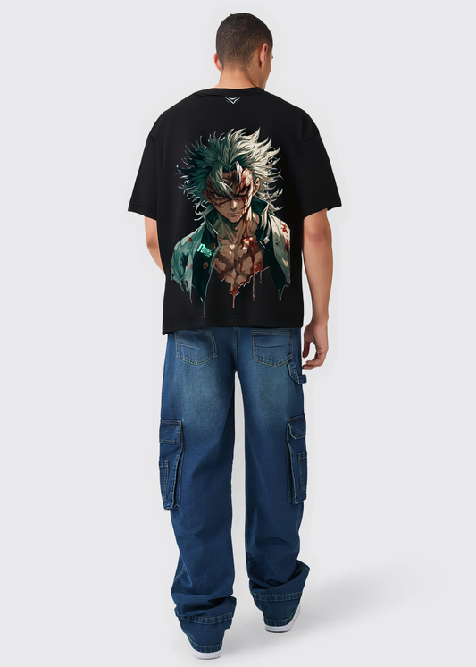 Sanemi Shinazugawa Black Oversized Tee-DP-029-BL