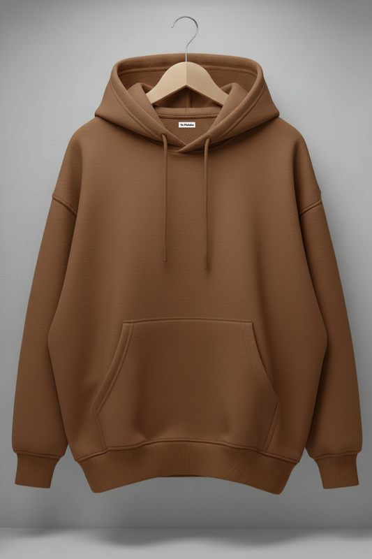 Premium Oversized Plain Hoodie PL-001-Brown