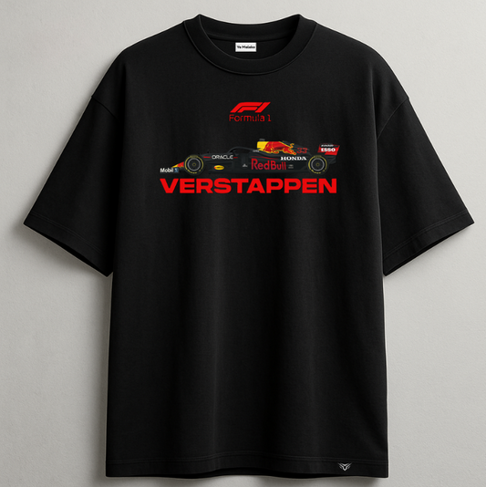Max Verstappen F1-Inspired Oversized T-Shirt-DP-004-BL