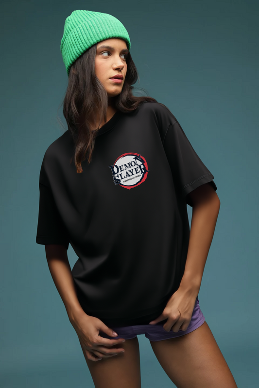 Mitsuri Kanroji Oversized Black Tee-DP-021-BL