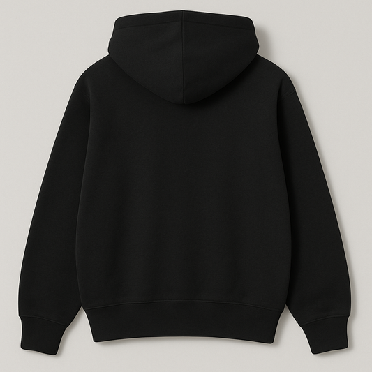 Premium Oversized Plain Hoodie PL-002-Black