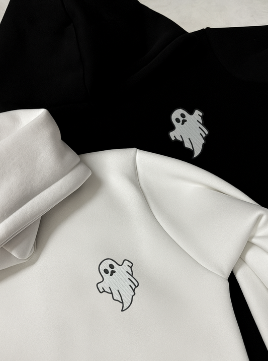 Halloween Ghost Embroidered Hoodie & Sweatshirt Combo-EM-003