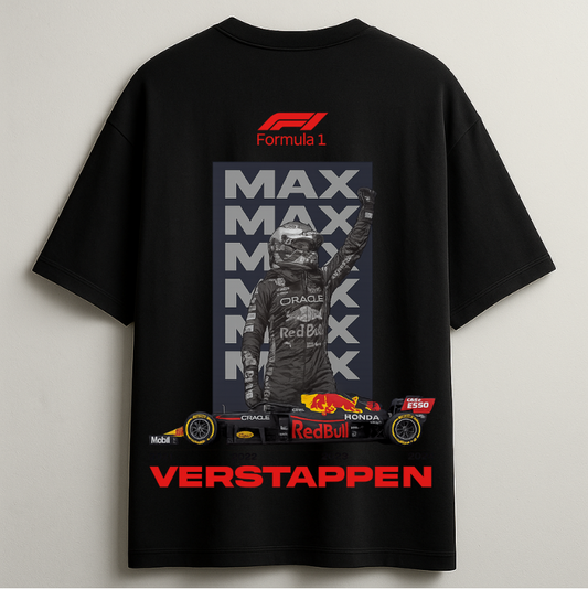 Max Verstappen F1-Inspired Oversized T-Shirt-DP-004-BL