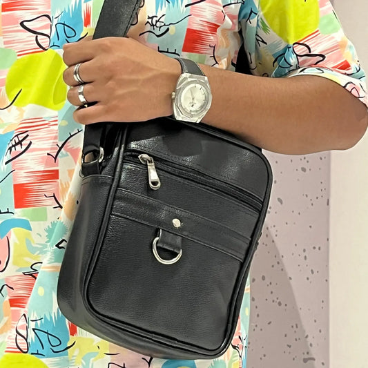 Black Cross Body Bags For Men – A-008
