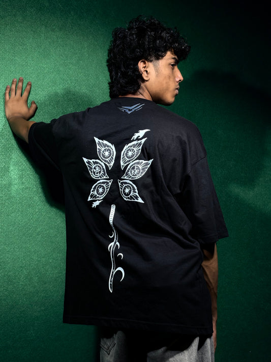 Demon Slayer Black Oversized Tee-DP-041-BL