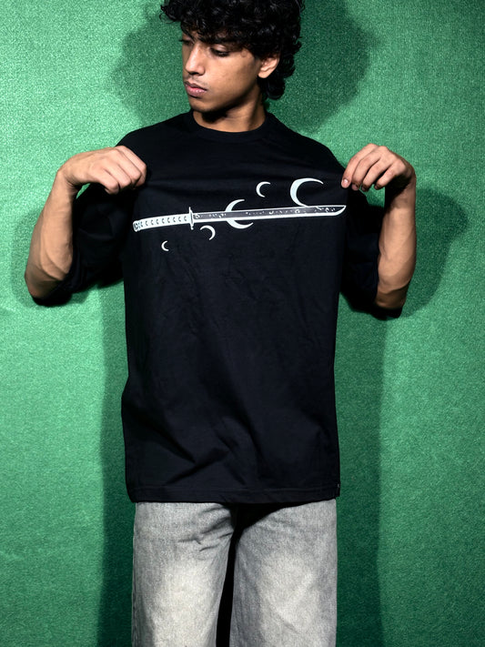 Demon Slayer Black Oversized Tee-DP-041-BL