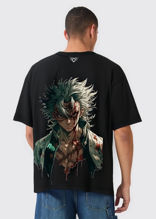 Sanemi Shinazugawa Black Oversized Tee-DP-029-BL