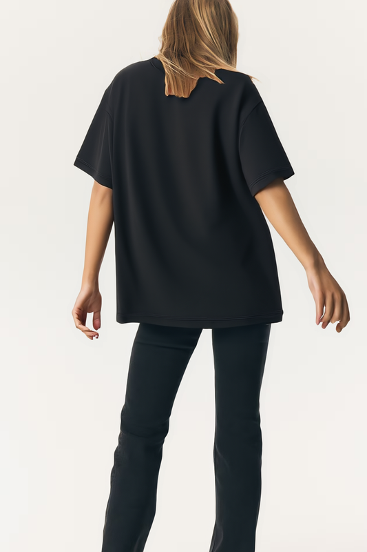 Demon Slayer Unisex Oversized Black T-Shirt-026-BL