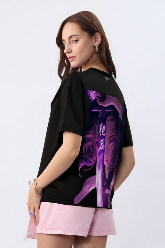 Shinobu Kocho Oversized Black T-Shirt-DP-034-BL